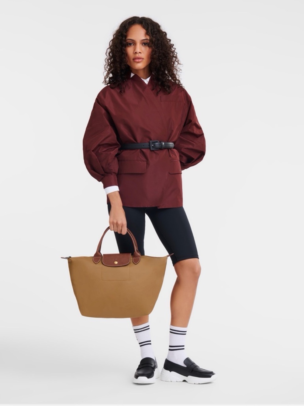 Longchamp Le Pliage Original Medium Tote in fawn/gold